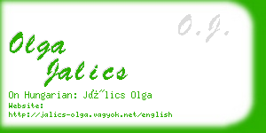 olga jalics business card